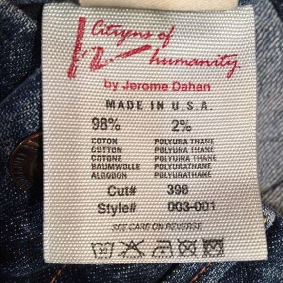 Citizens of Humanity Faye 003 Full Wide Flair Leg Low Rise Jeans 24 - Picture 7 of 8